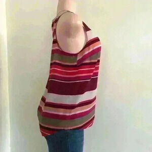 Wassio sleeveless multi-color top shirt size S